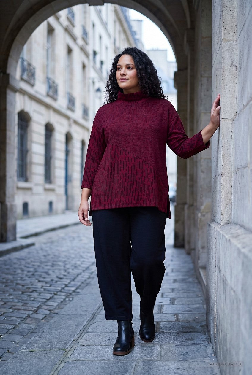 Pont Neuf PNDorina Bluser 2680 Dark Red