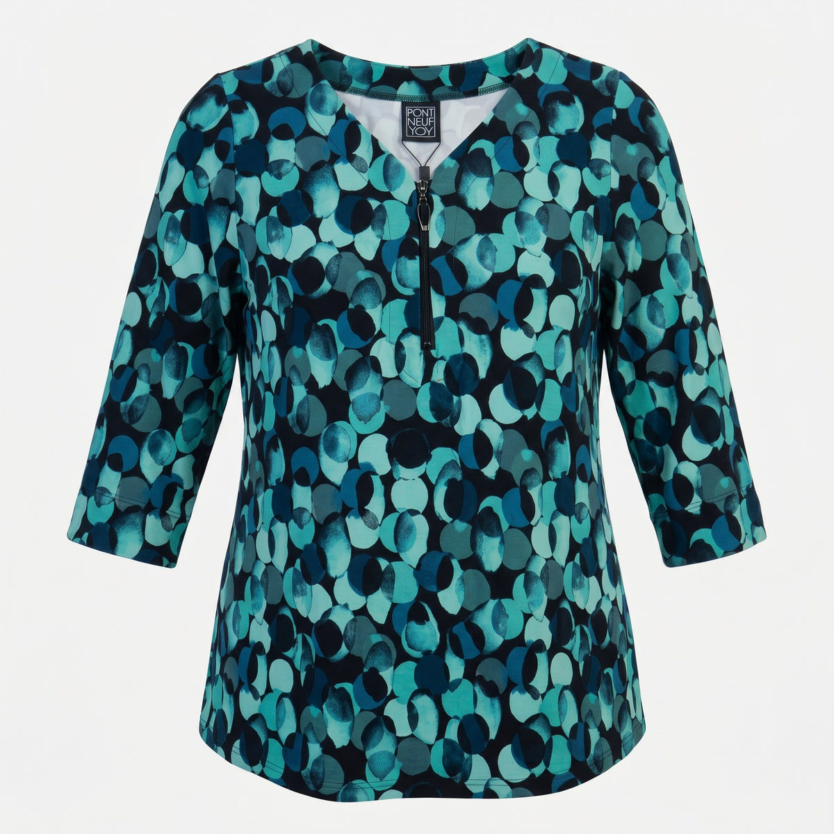 Pont Neuf PNEsme Bluser 5052 Petrol Blue