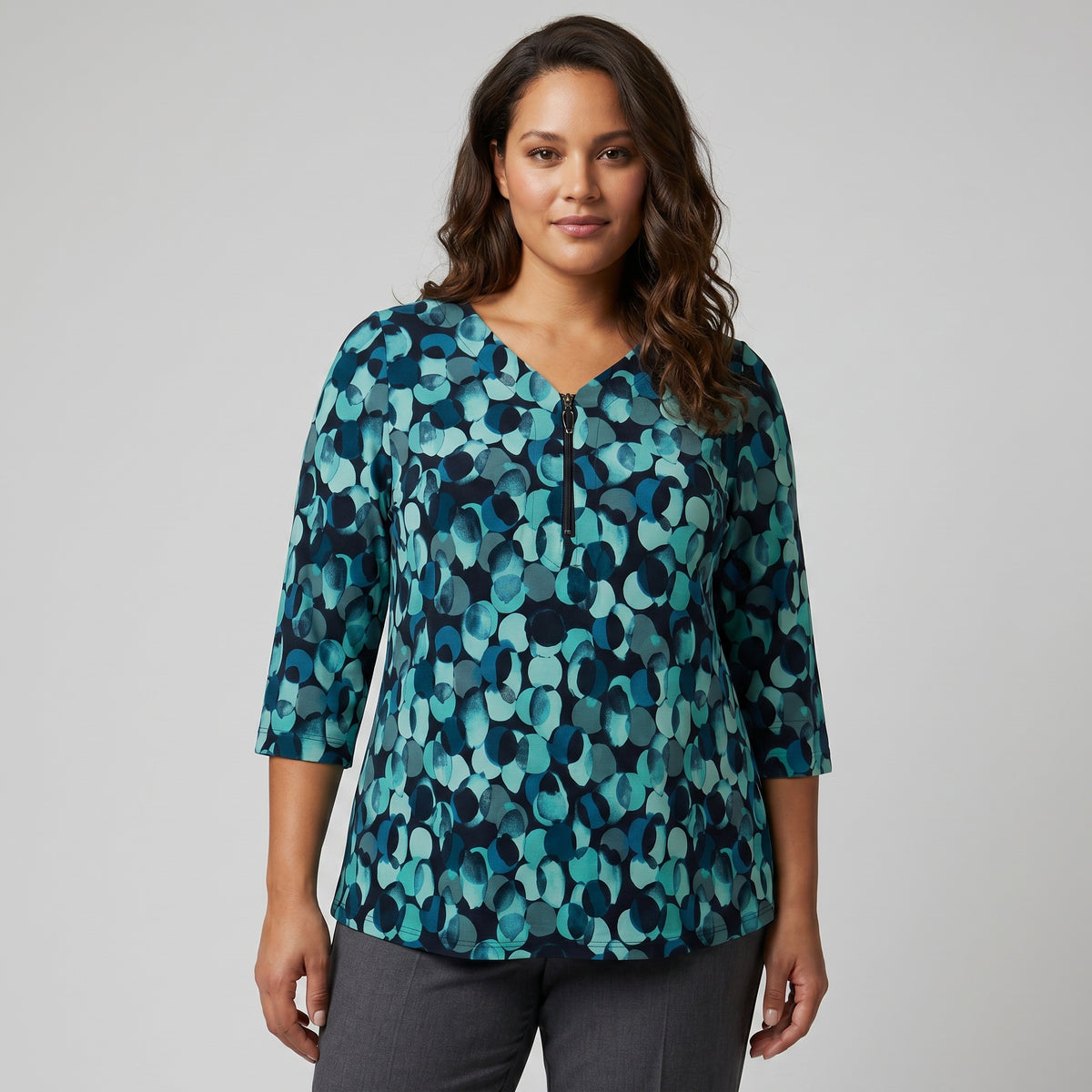Pont Neuf PNEsme Bluser 5052 Petrol Blue
