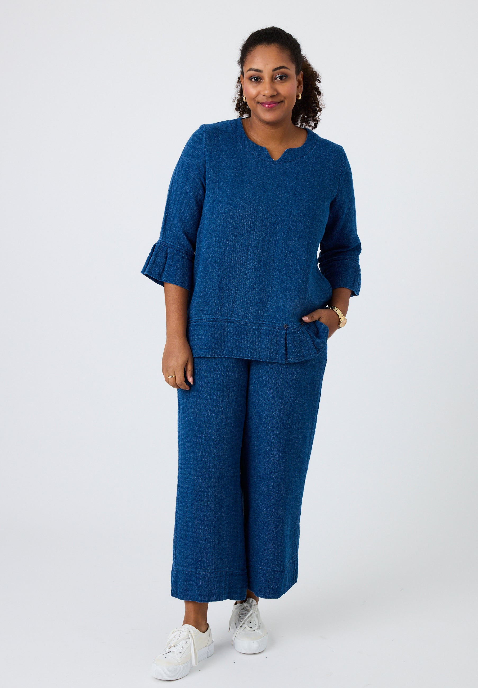 Pont Neuf PNHadil Bluser 5275 Denim blue