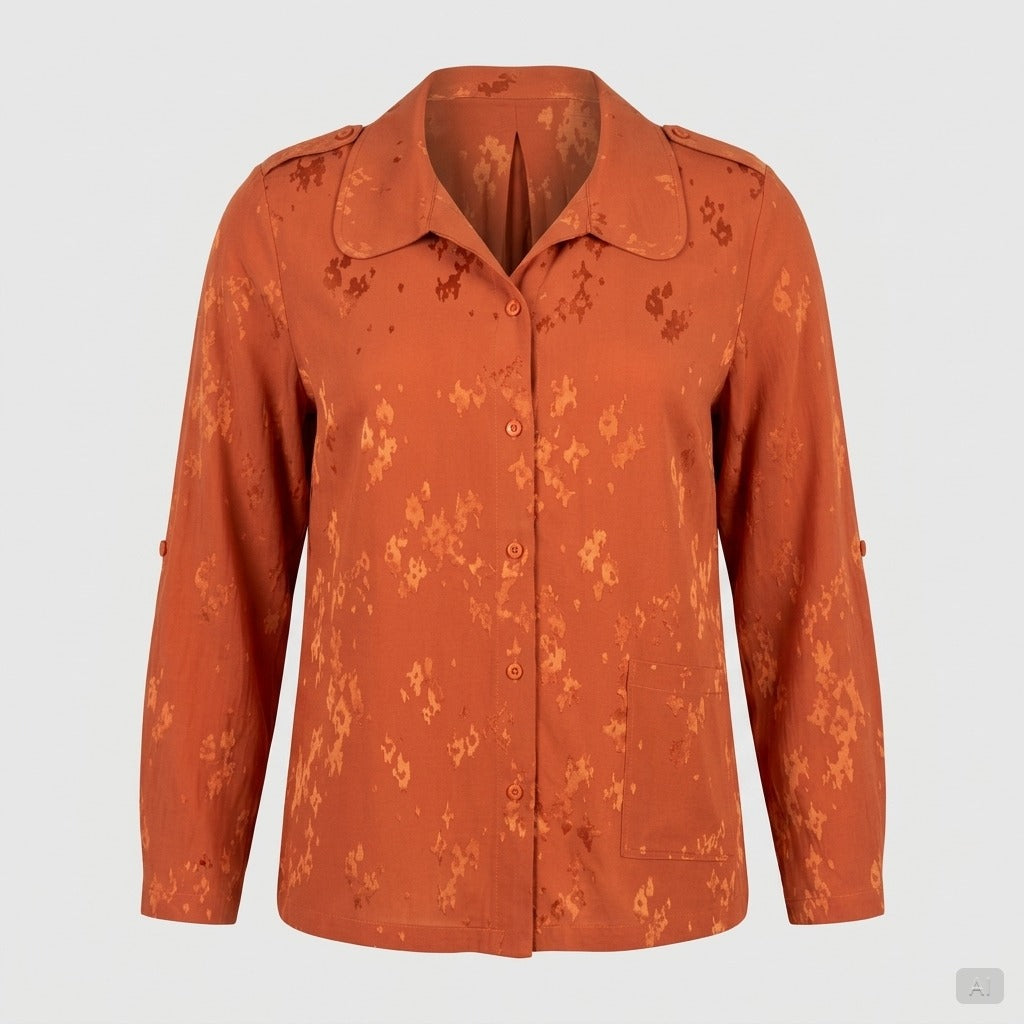 Pont Neuf PNRisa Skjortebluser 2544 Orange rust
