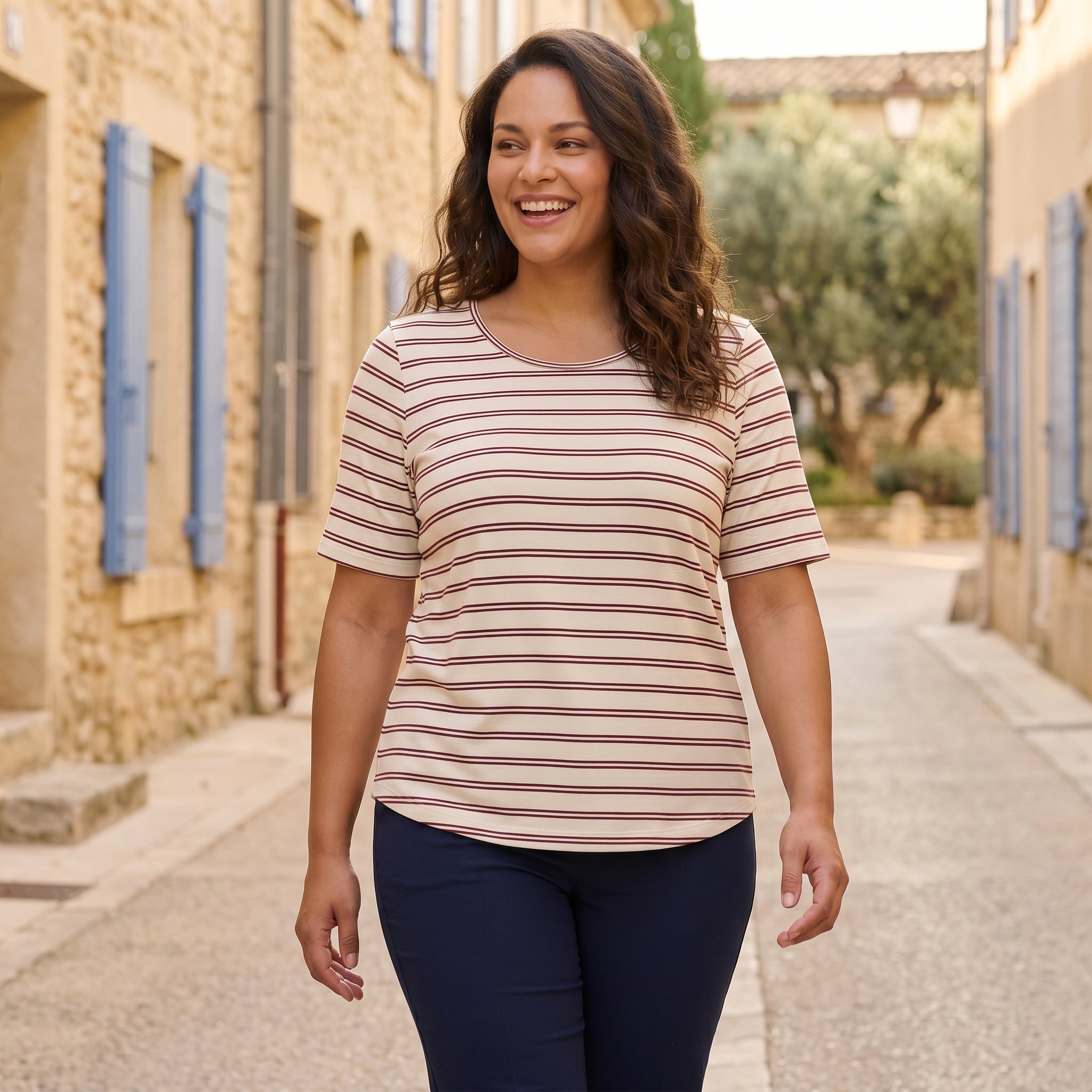 Pont Neuf PNTulla T-Shirt 2999 BORDEAUX RED