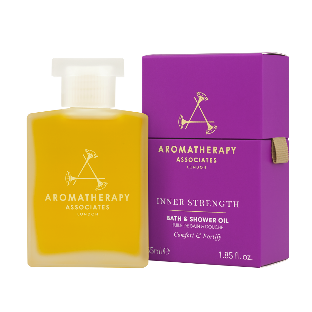 Aromatherapy Associates Inner Strength bad- og brusegel 55 ml flaske.