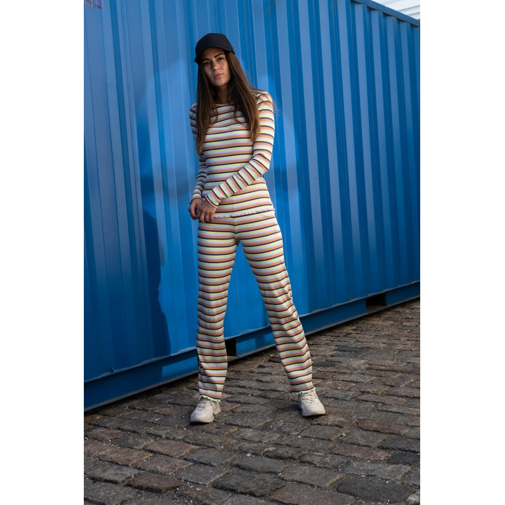 Neo Noir Ricco rib pants Knit Orange