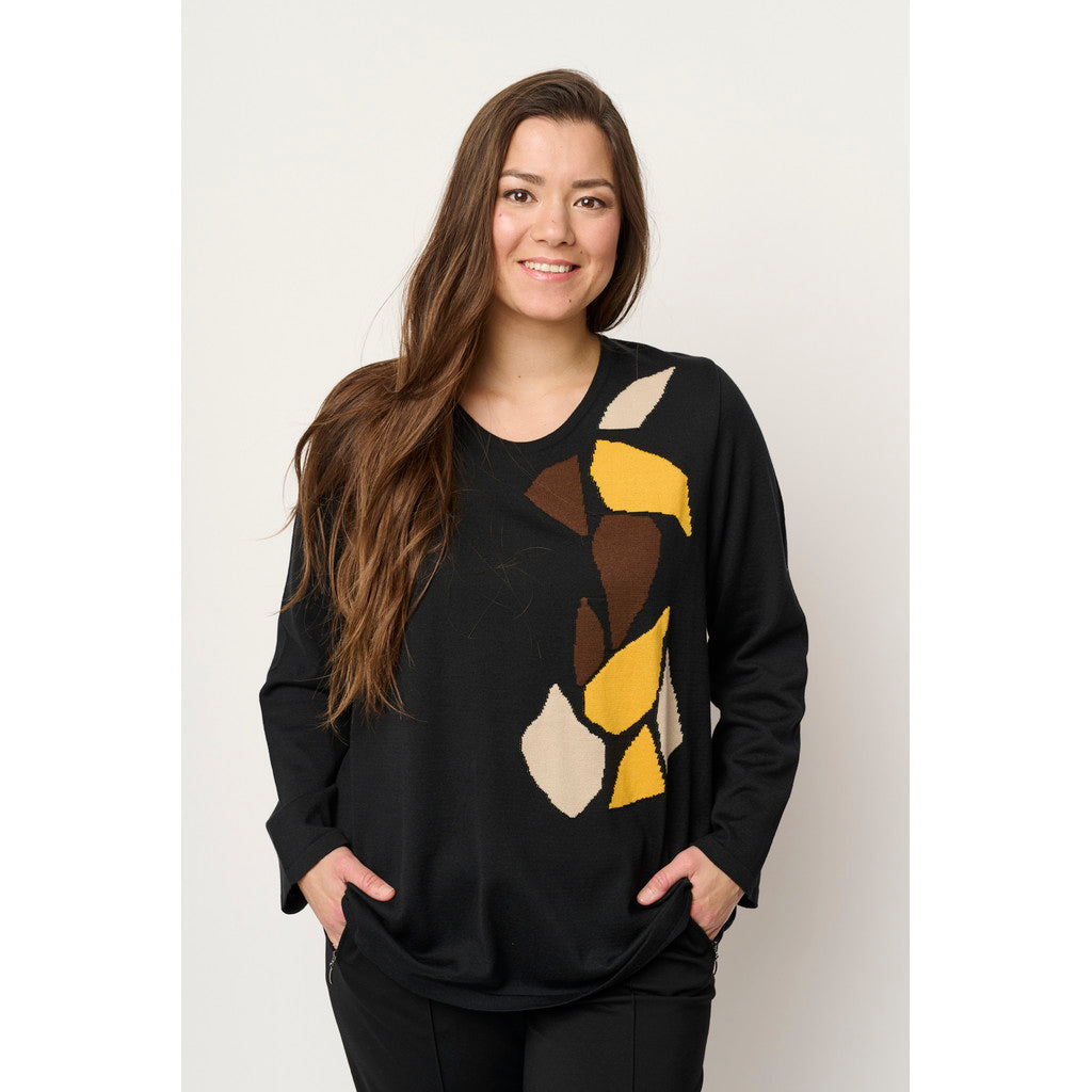 Sempre Piu SEJocelyn Knit Pullover 010 Black