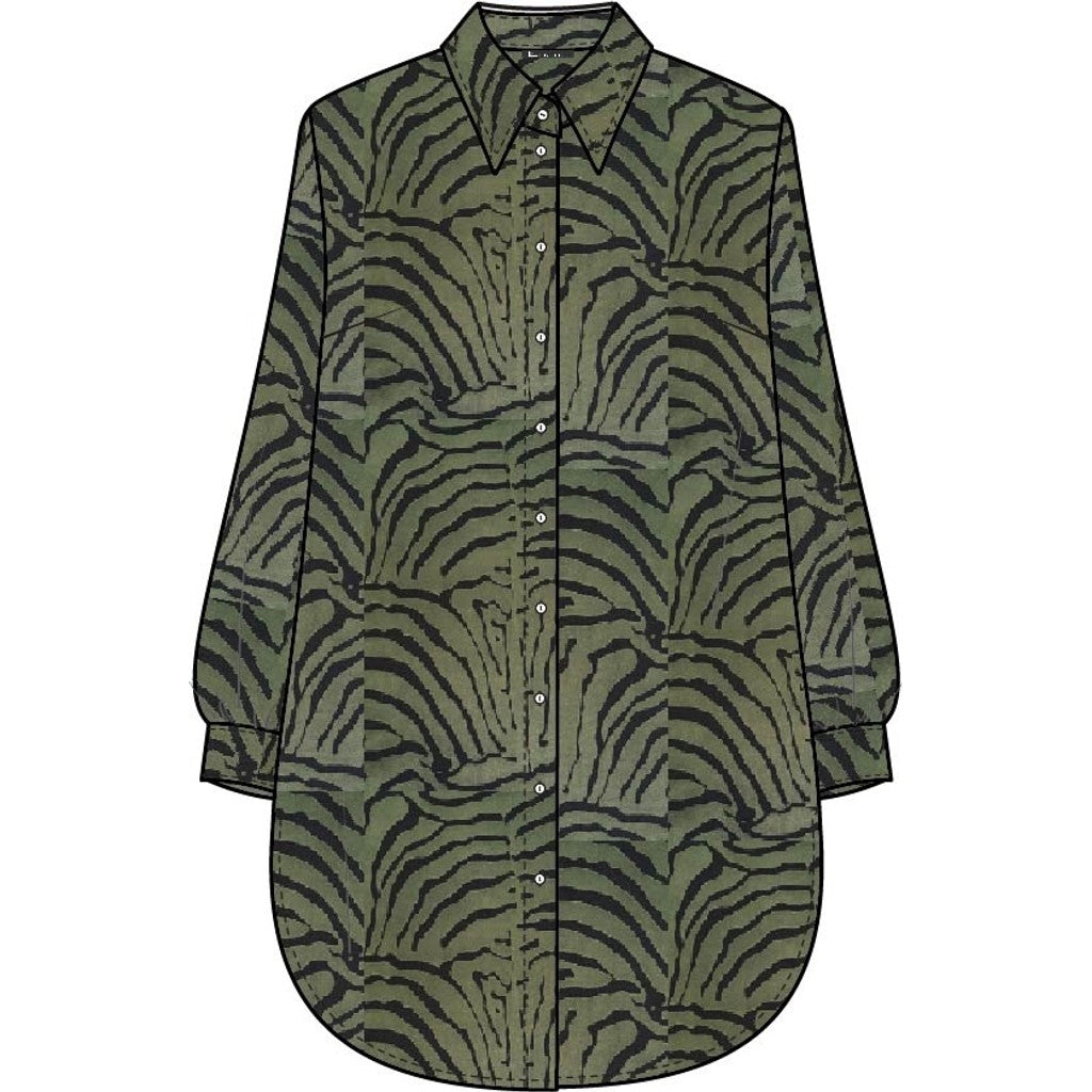 Sempre Piu SELena Skjortebluser 3750 Olive Green