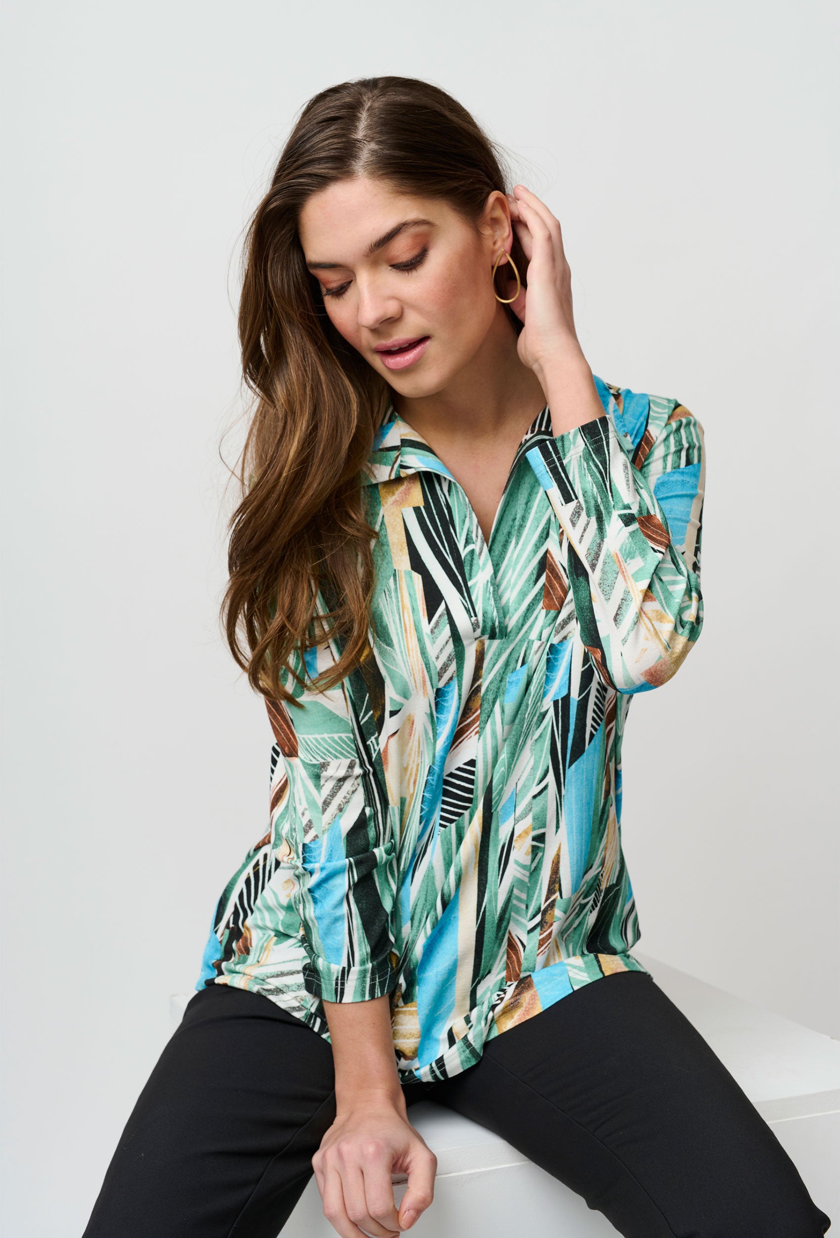 SHIRTMAKER SHAlexa T-Shirt 085 Light Aqua