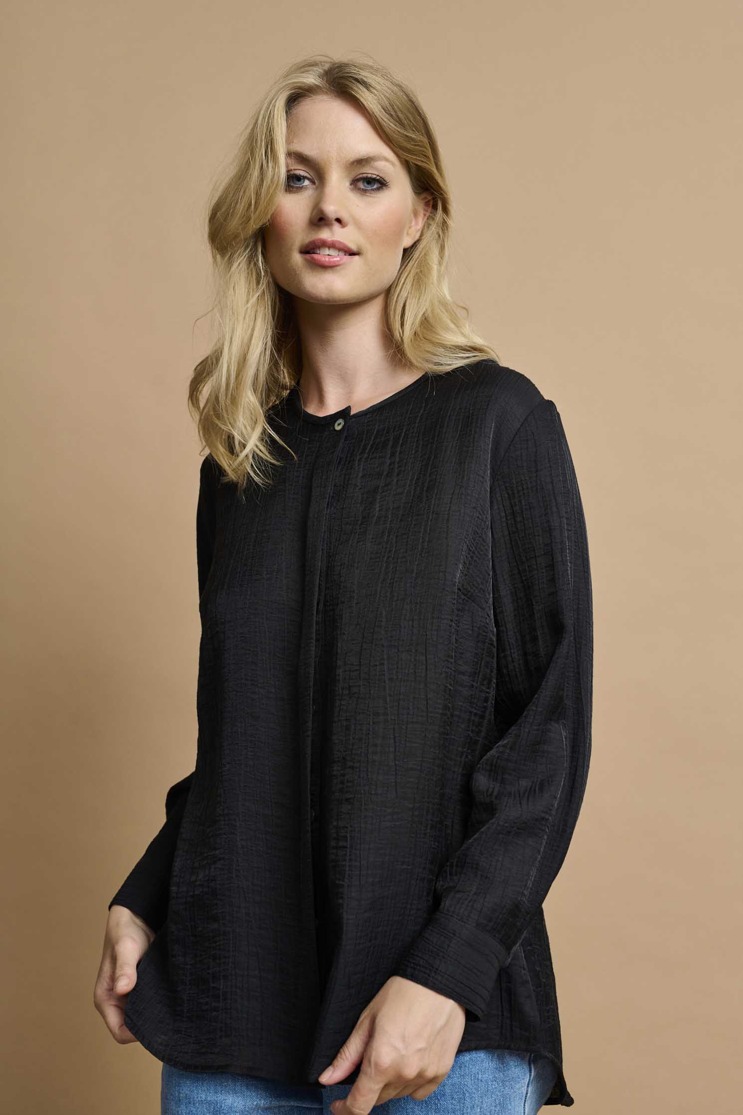 SHIRTMAKER SHBelle Skjortebluser 005 Black