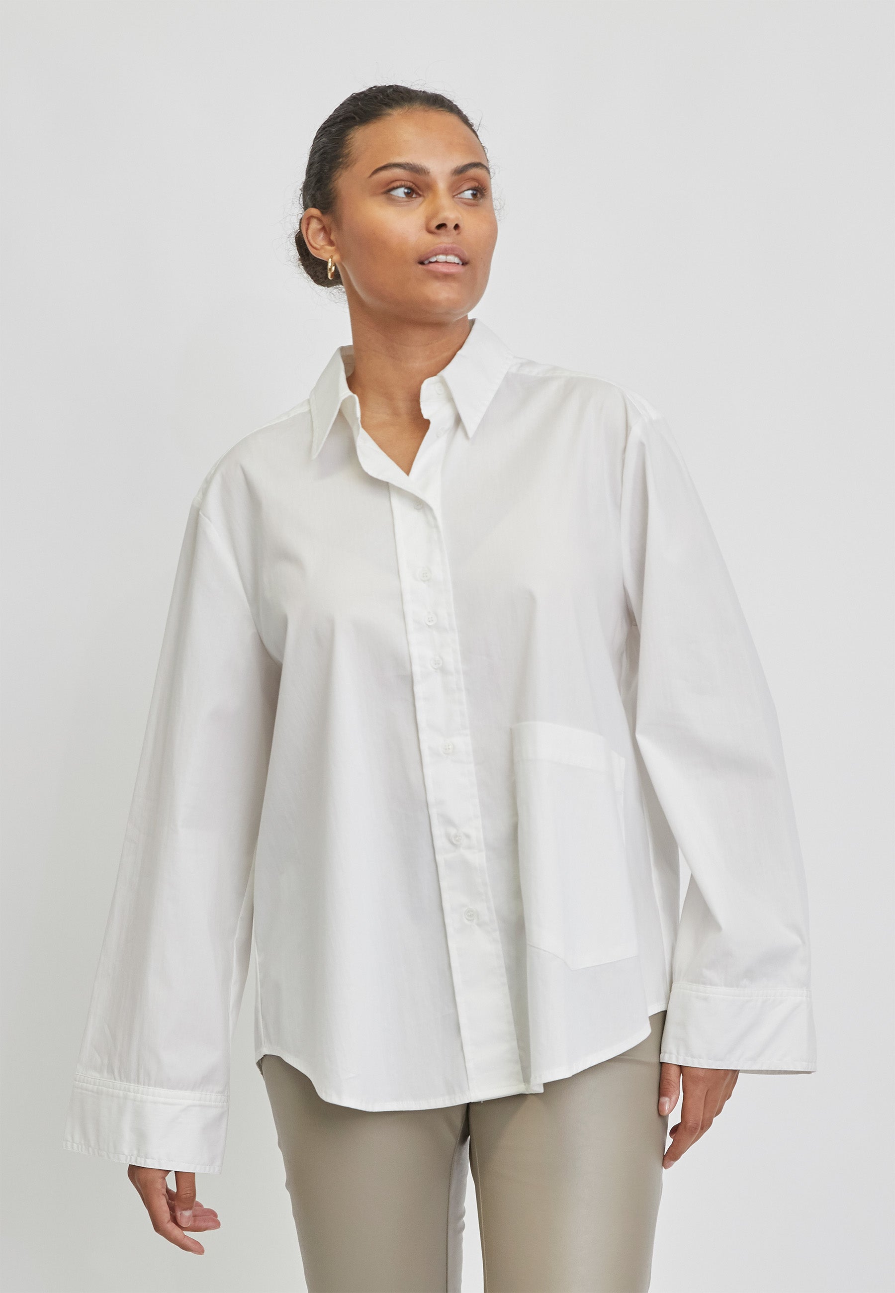 SHIRTMAKER SHBitten Skjortebluser 9000 WHITE