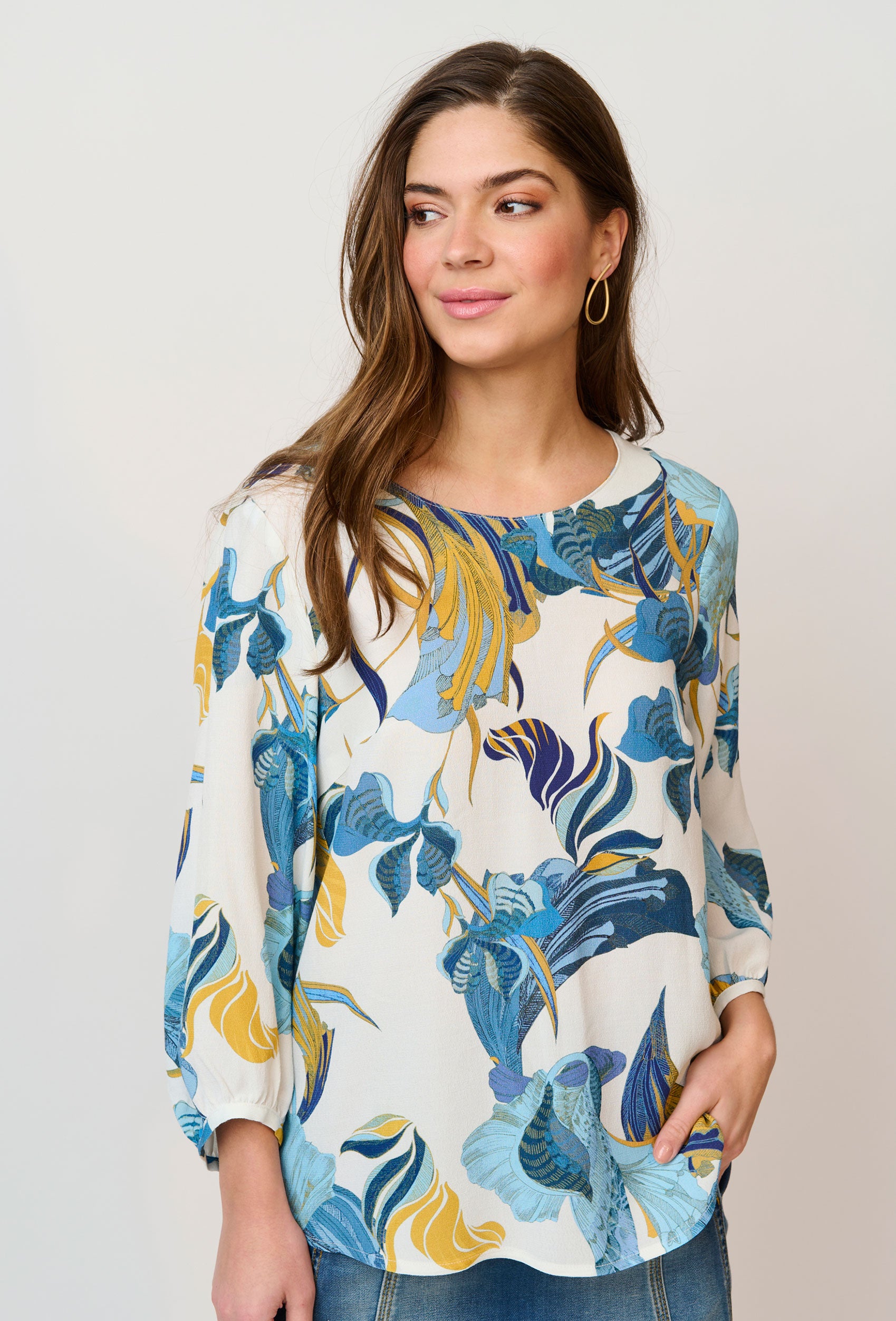 SHIRTMAKER SHCheri Bluser 007 Light Blue