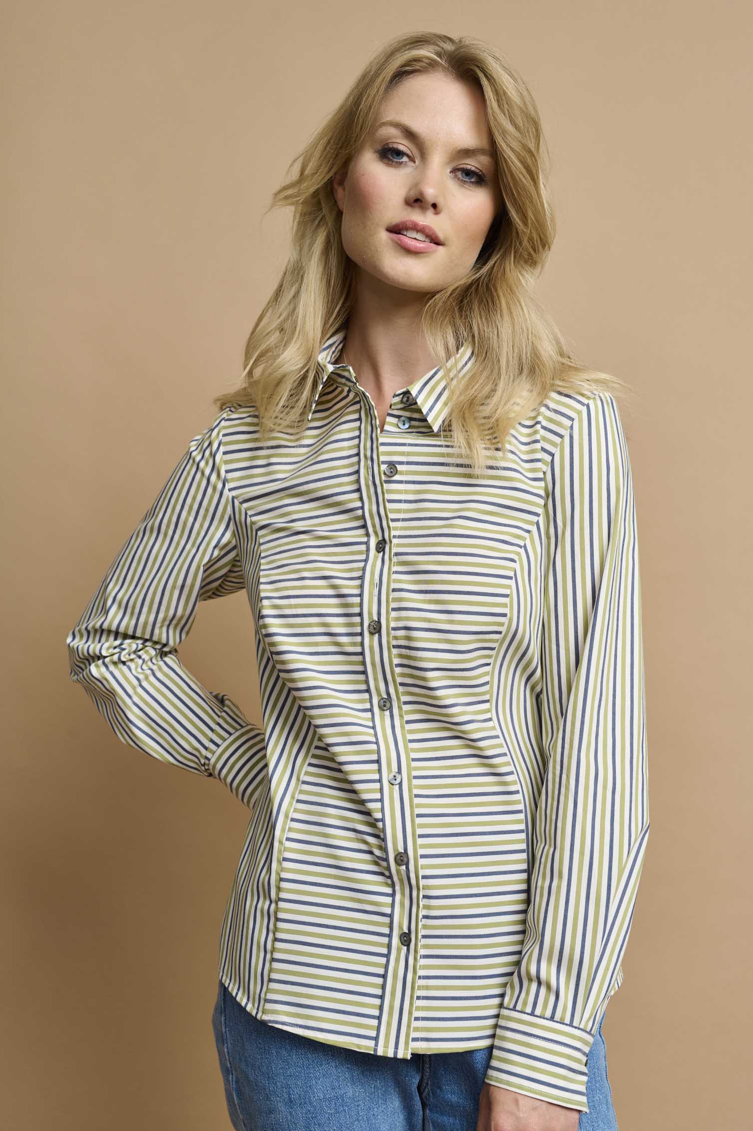 SHIRTMAKER SHCici Skjortebluser 062 Olive green