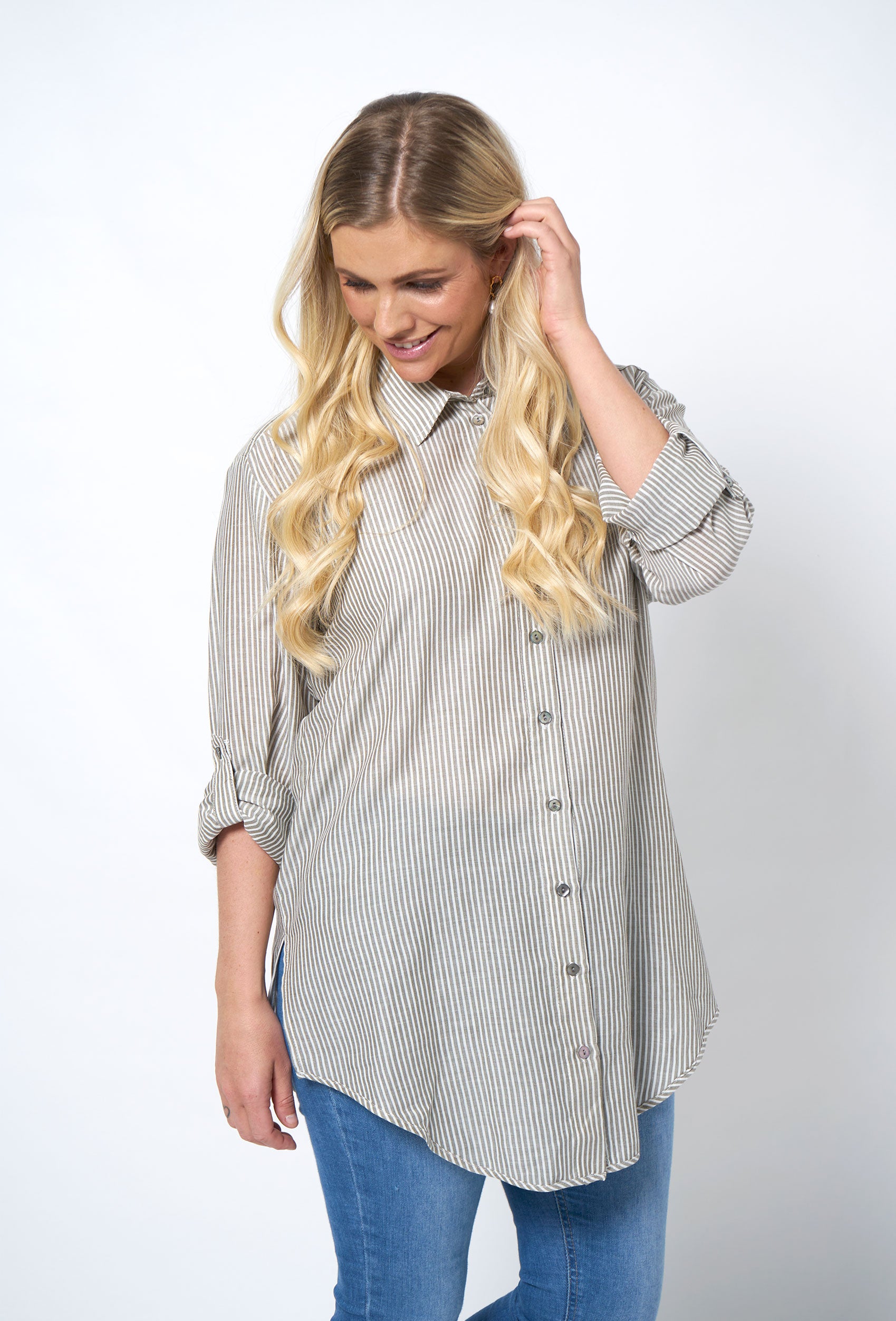 SHIRTMAKER SHJenice Skjortebluser 003 Khaki