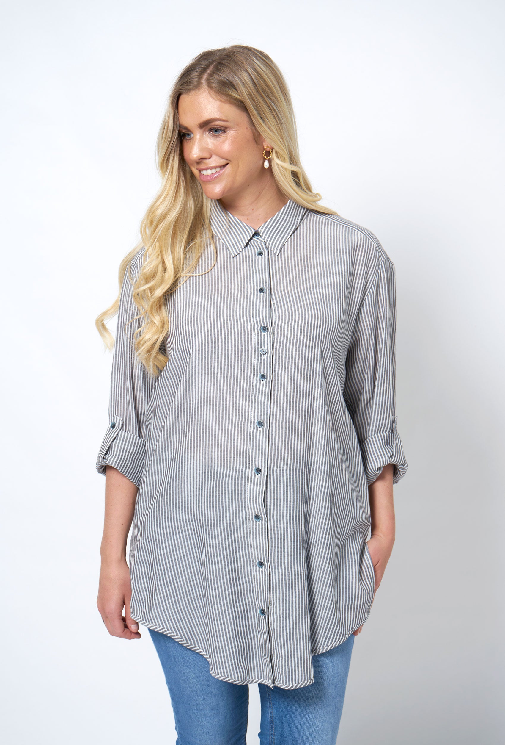 SHIRTMAKER SHJenice Skjortebluser 009 Navy blue