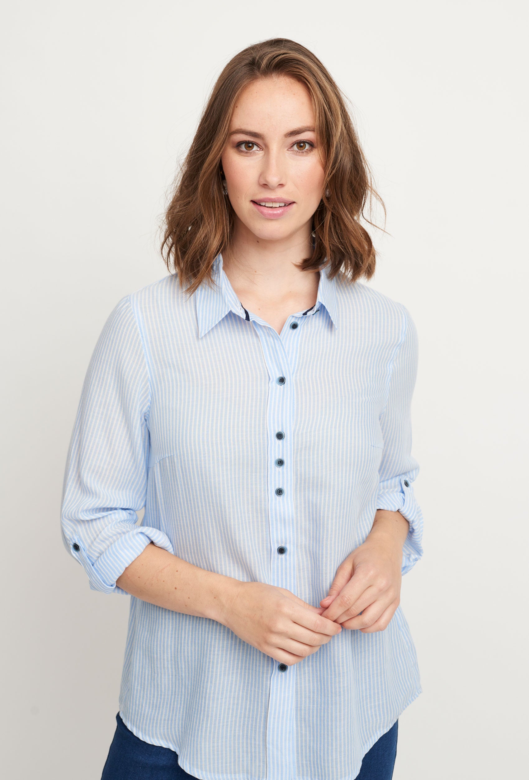SHIRTMAKER SHJennifer Skjortebluser 007 Light Blue