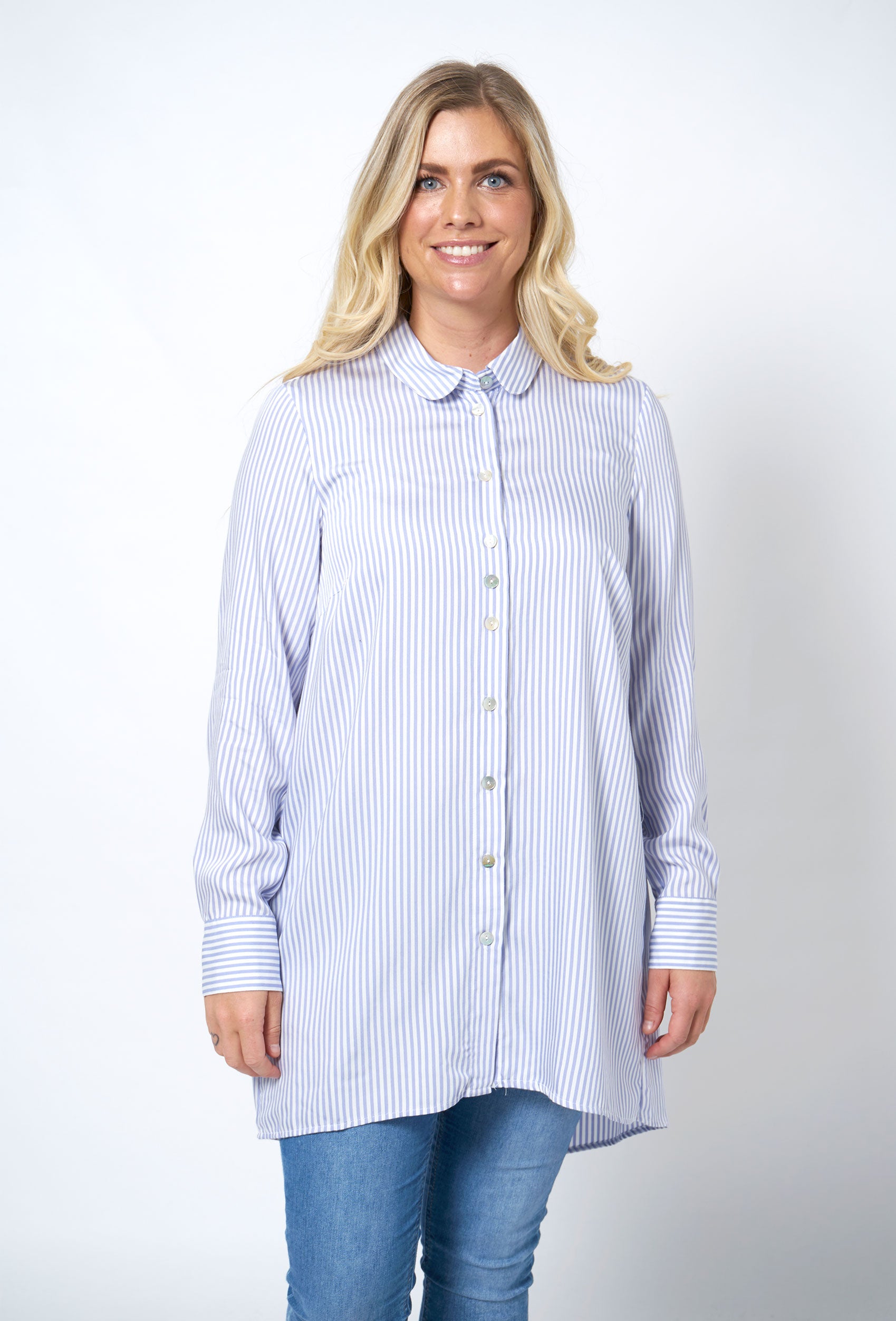 SHIRTMAKER SHJennifer Skjortebluser 164 jacaranda blue