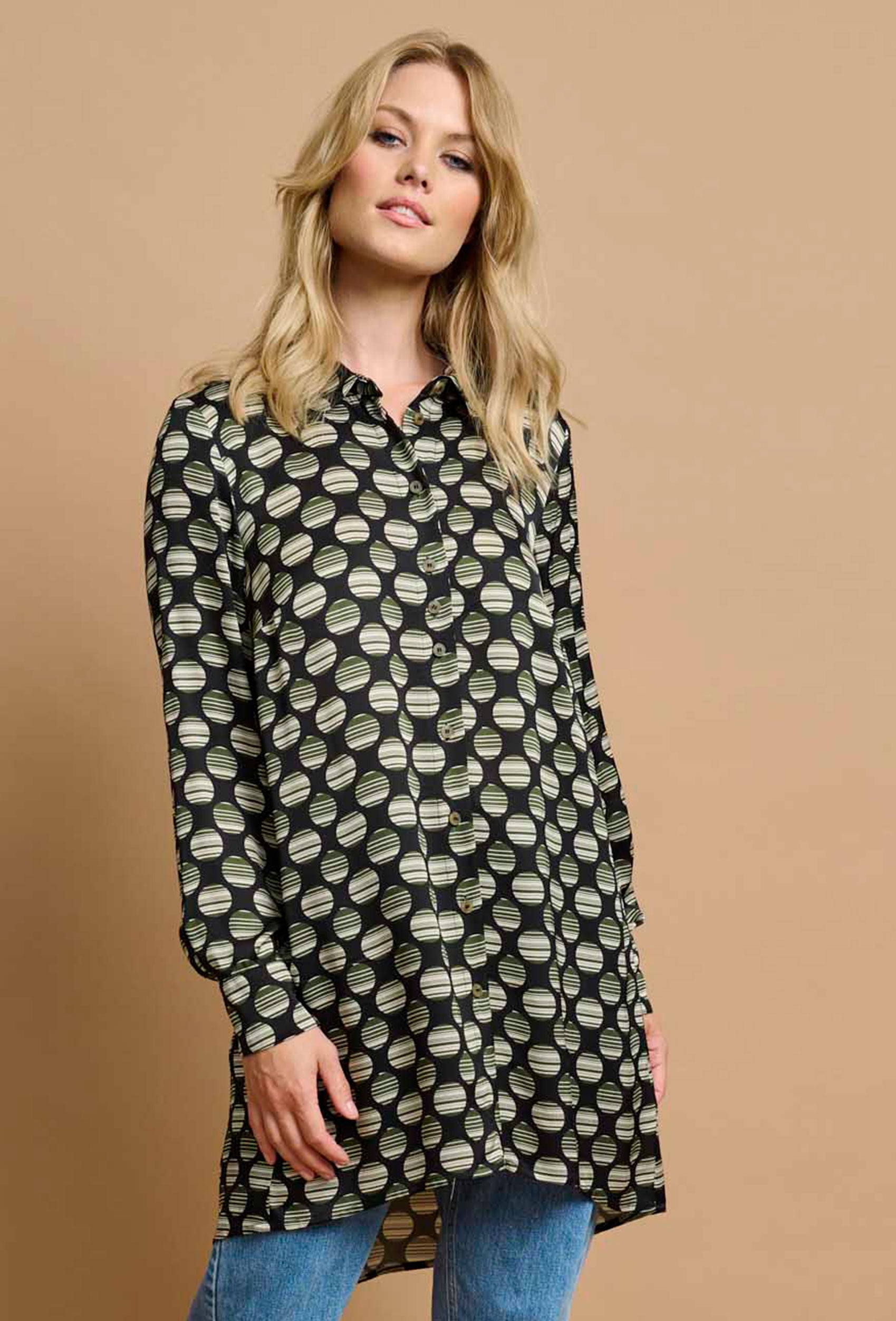 SHIRTMAKER SHJennifer Lou Skjortebluser 147 Dark Olive Green
