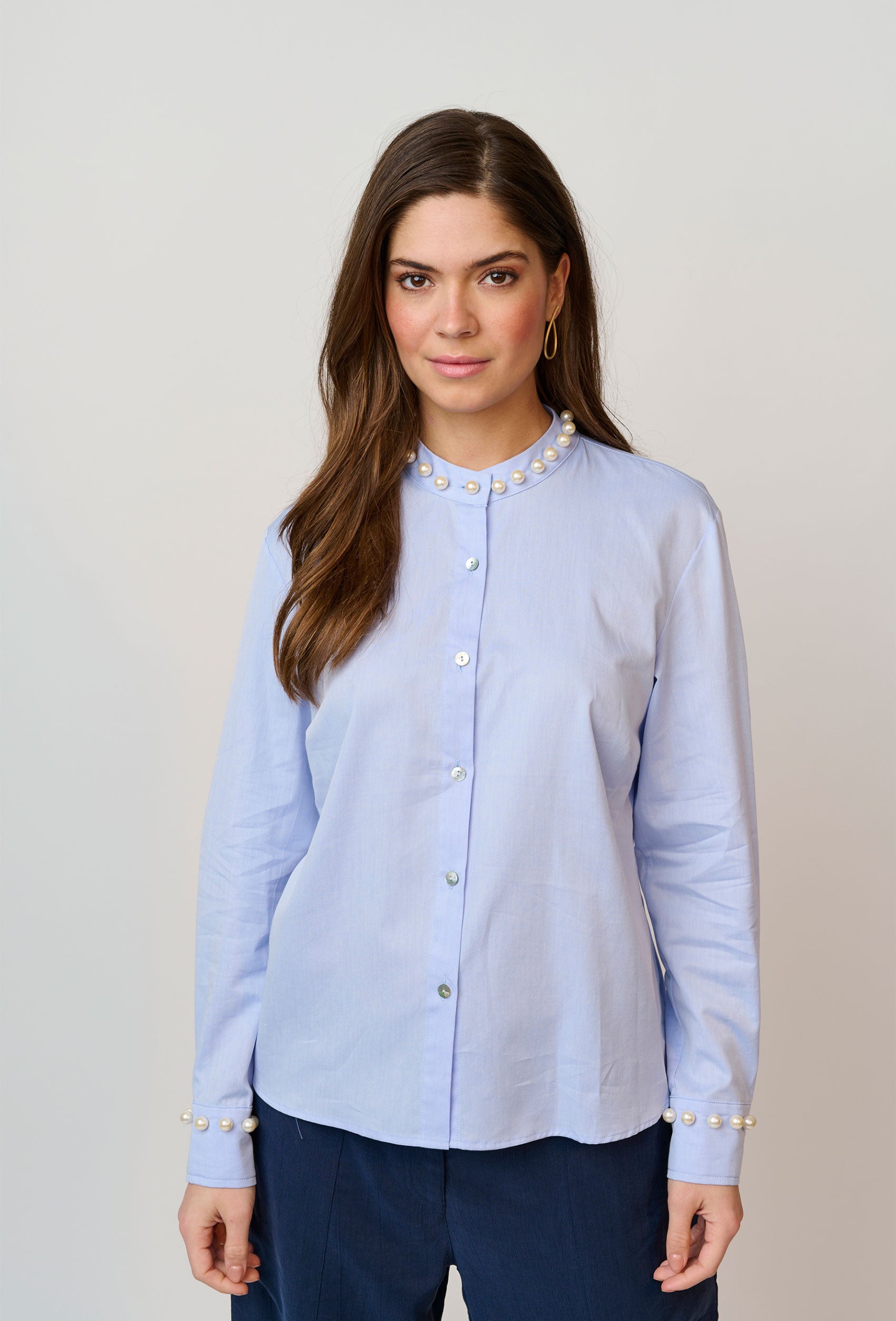 SHIRTMAKER SHPearl Skjortebluser 007 Light Blue