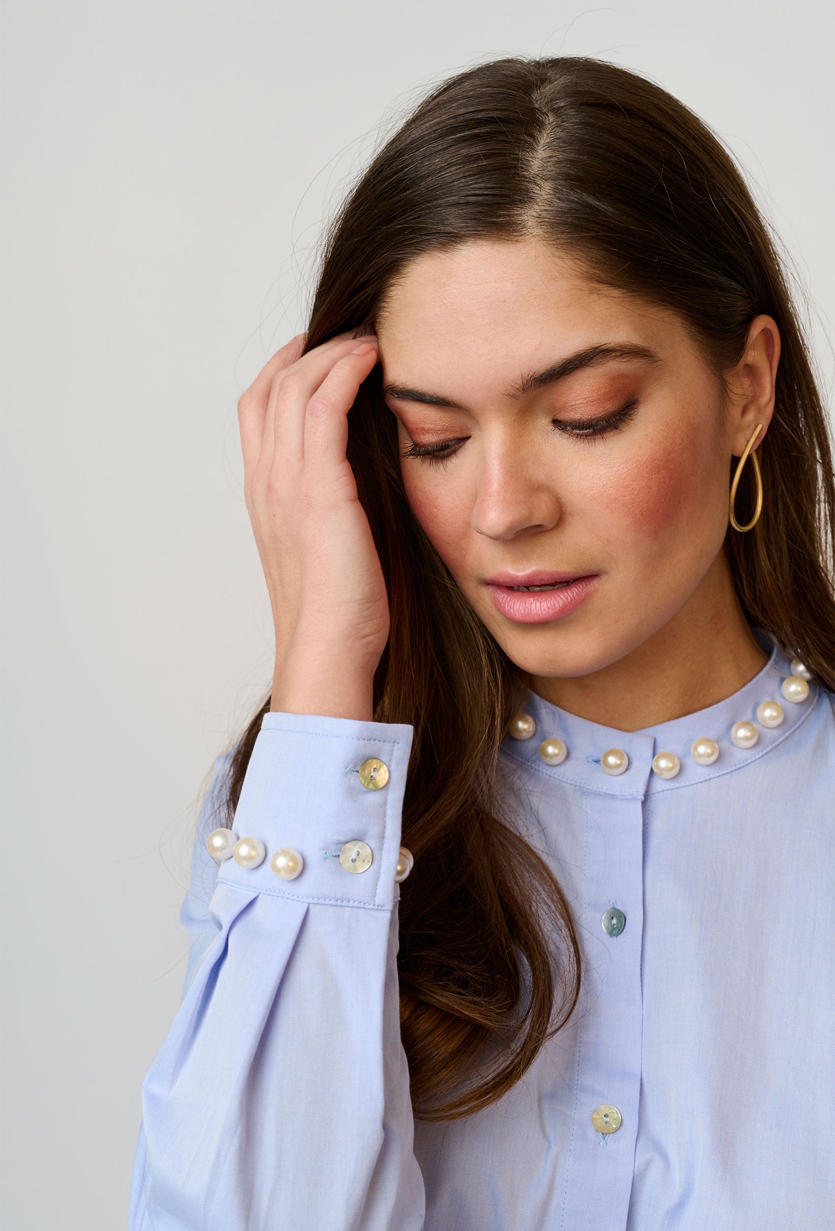 SHIRTMAKER SHPearl Skjortebluser 007 Light Blue