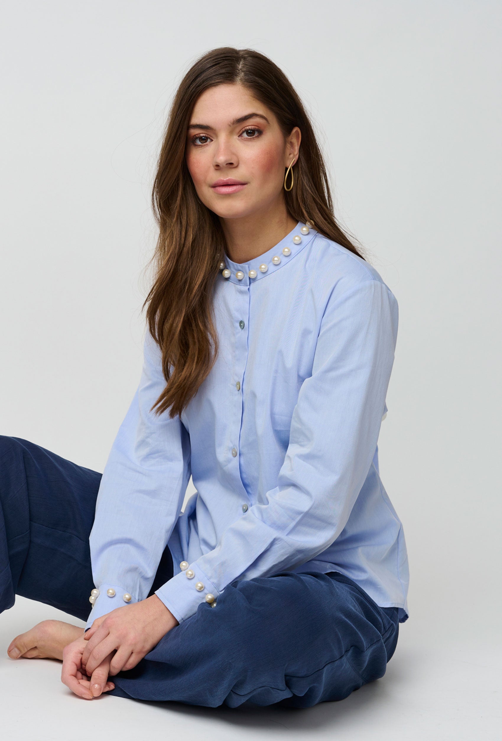 SHIRTMAKER SHPearl Skjortebluser 007 Light Blue