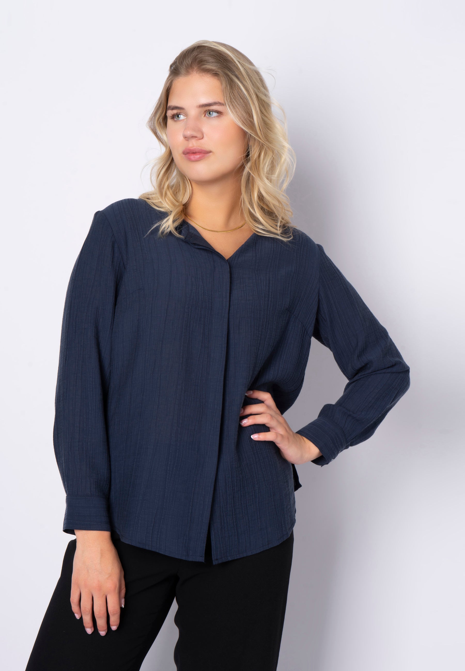 SHIRTMAKER SHRita Skjortebluser 009 Navy blue