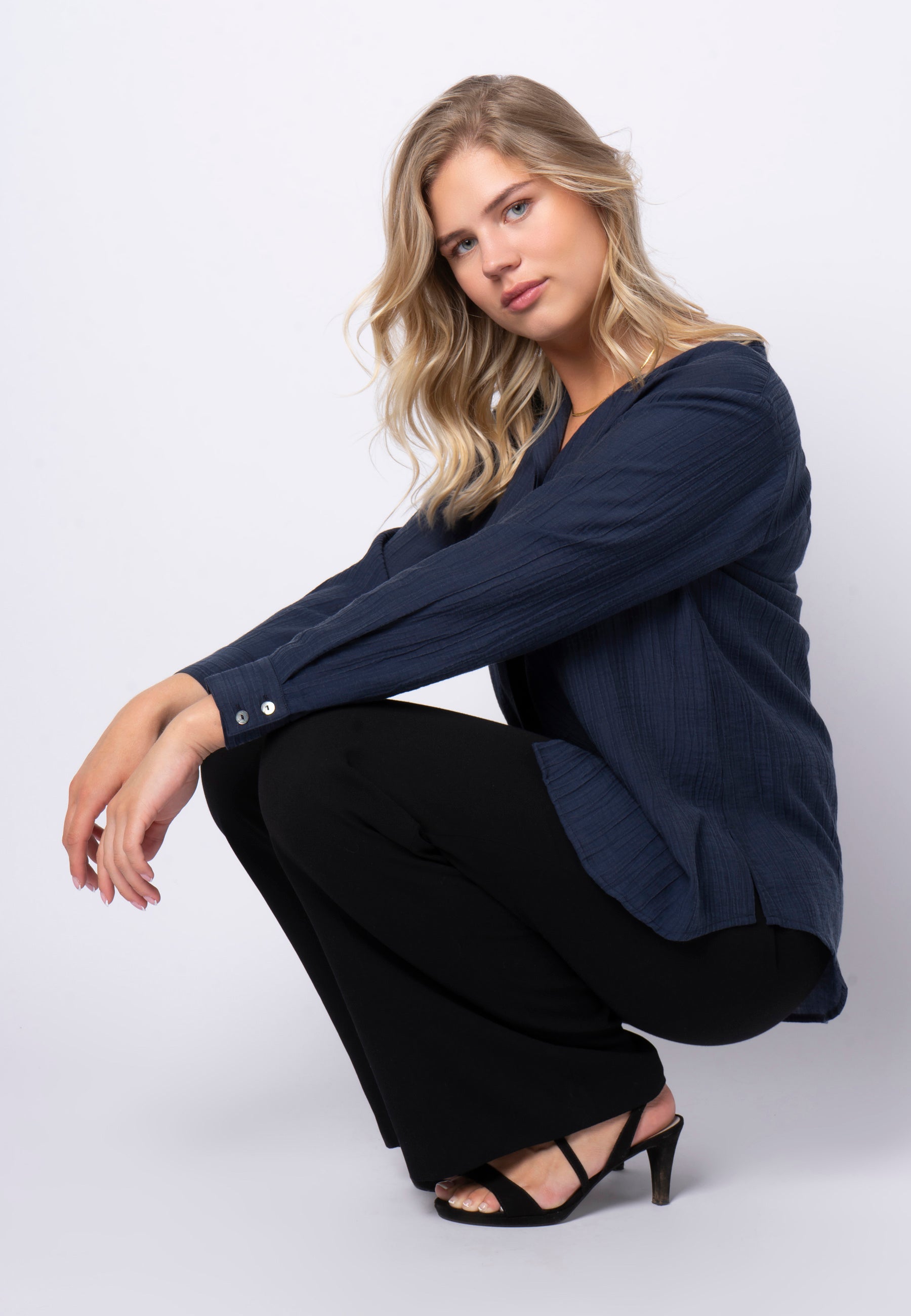SHIRTMAKER SHRita Skjortebluser 009 Navy blue