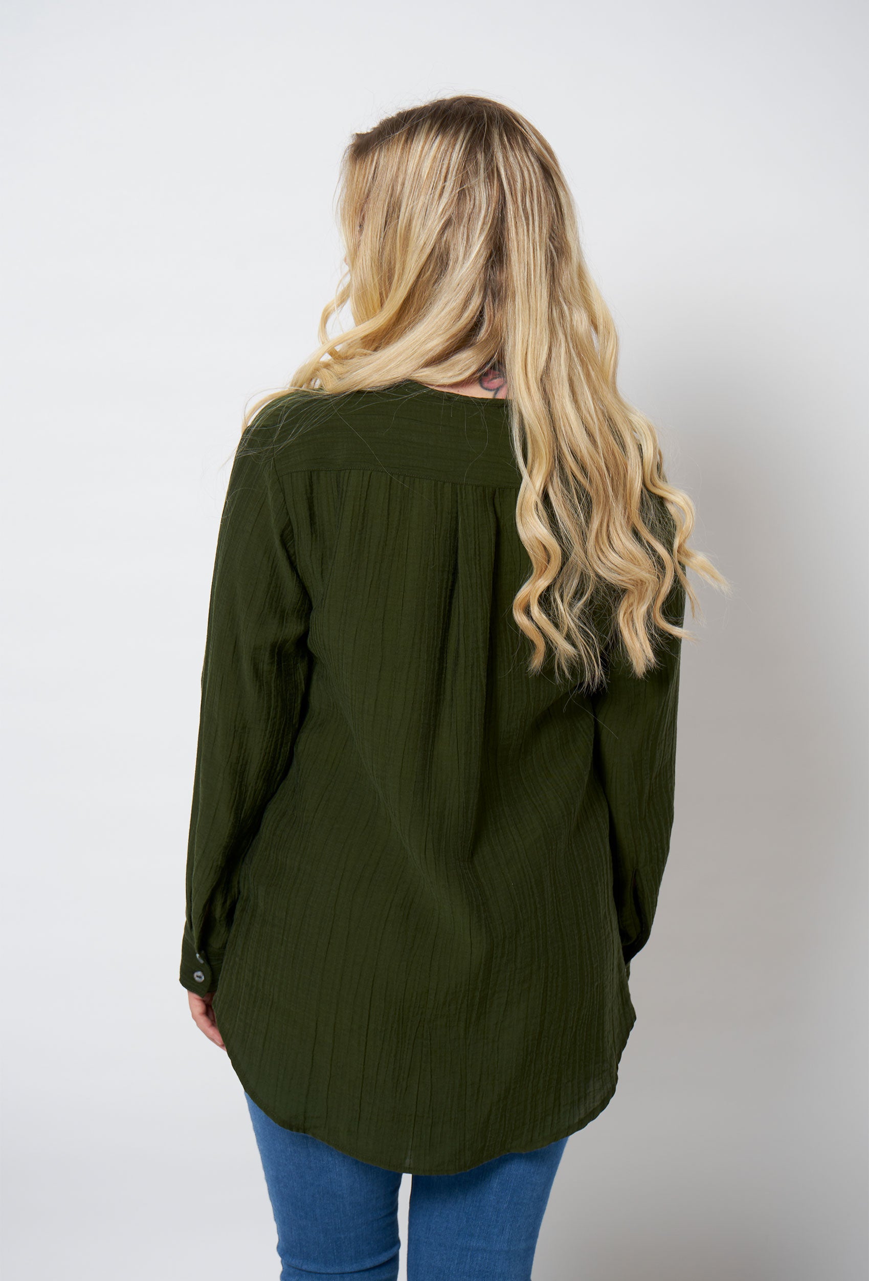 SHIRTMAKER SHRita Skjortebluser 147 Dark Olive Green