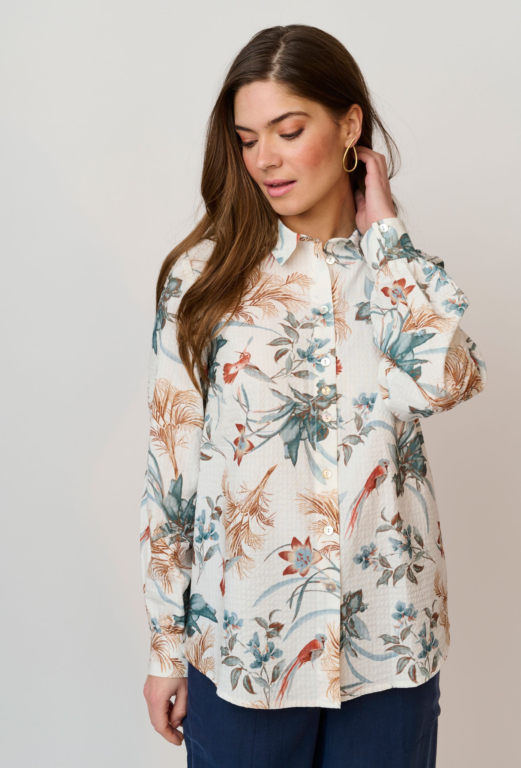 SHIRTMAKER SHRiva Skjortebluser 013 Ecru