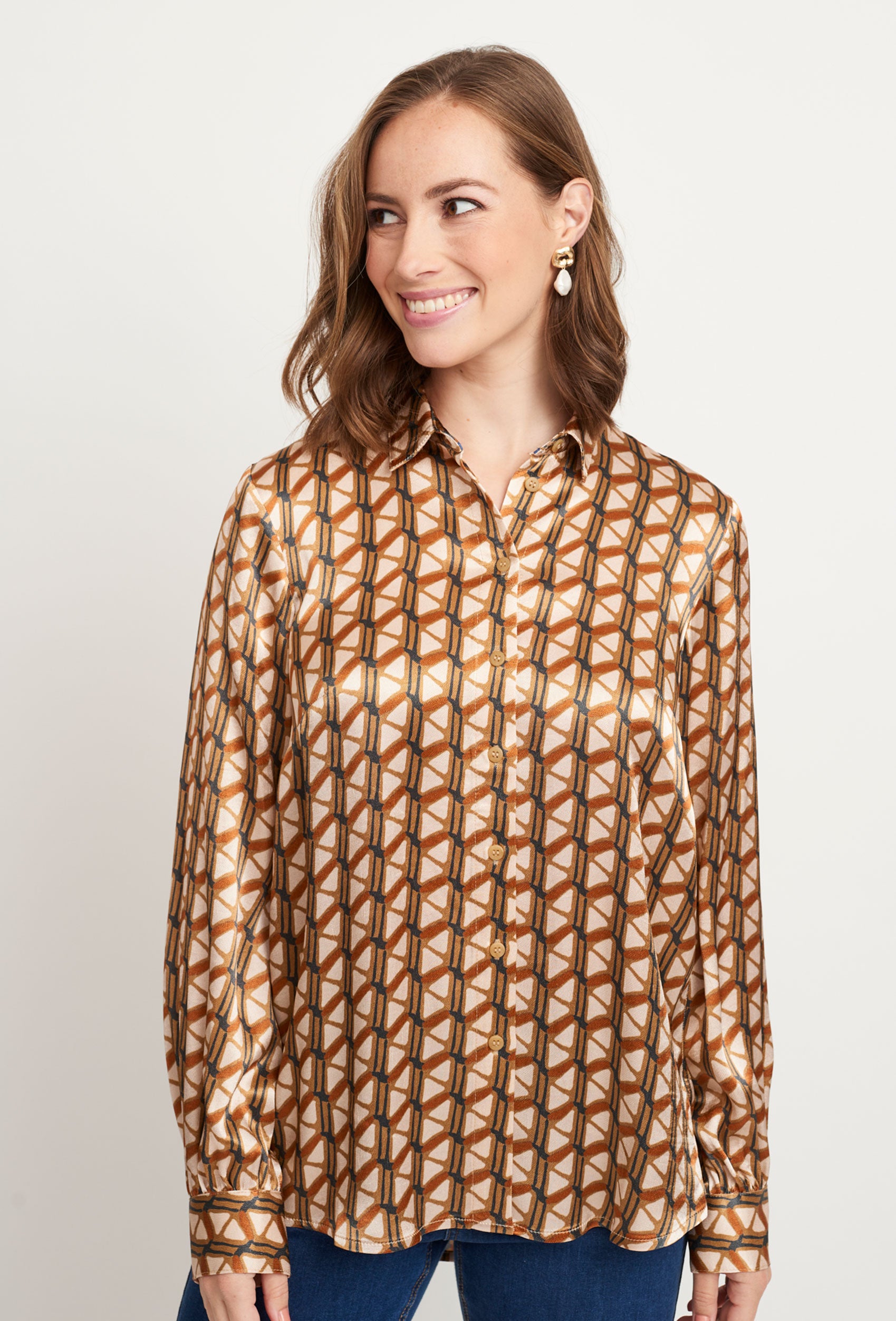 SHIRTMAKER SHRiva Skjortebluser 800 Golden