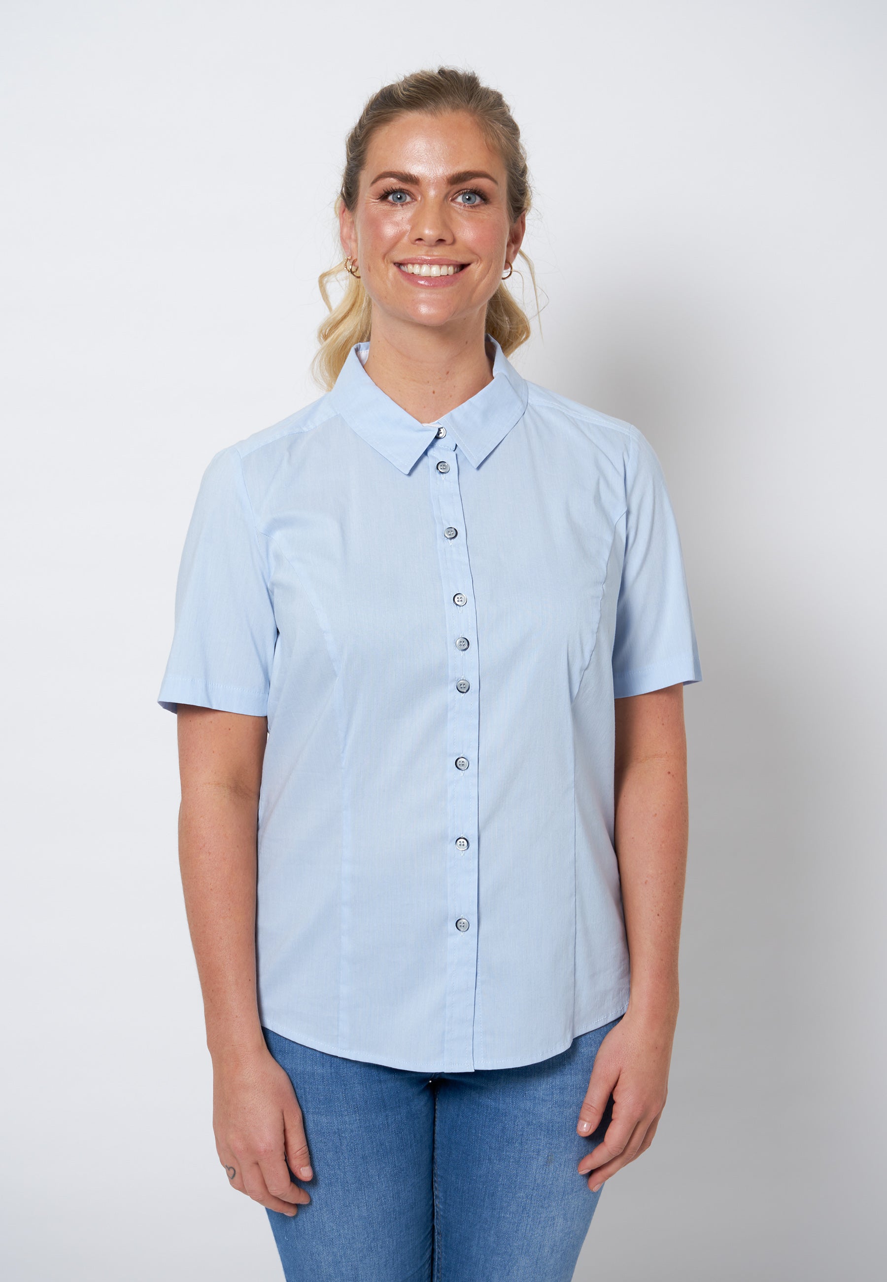 SHIRTMAKER SHShila Skjortebluser 007 Light Blue