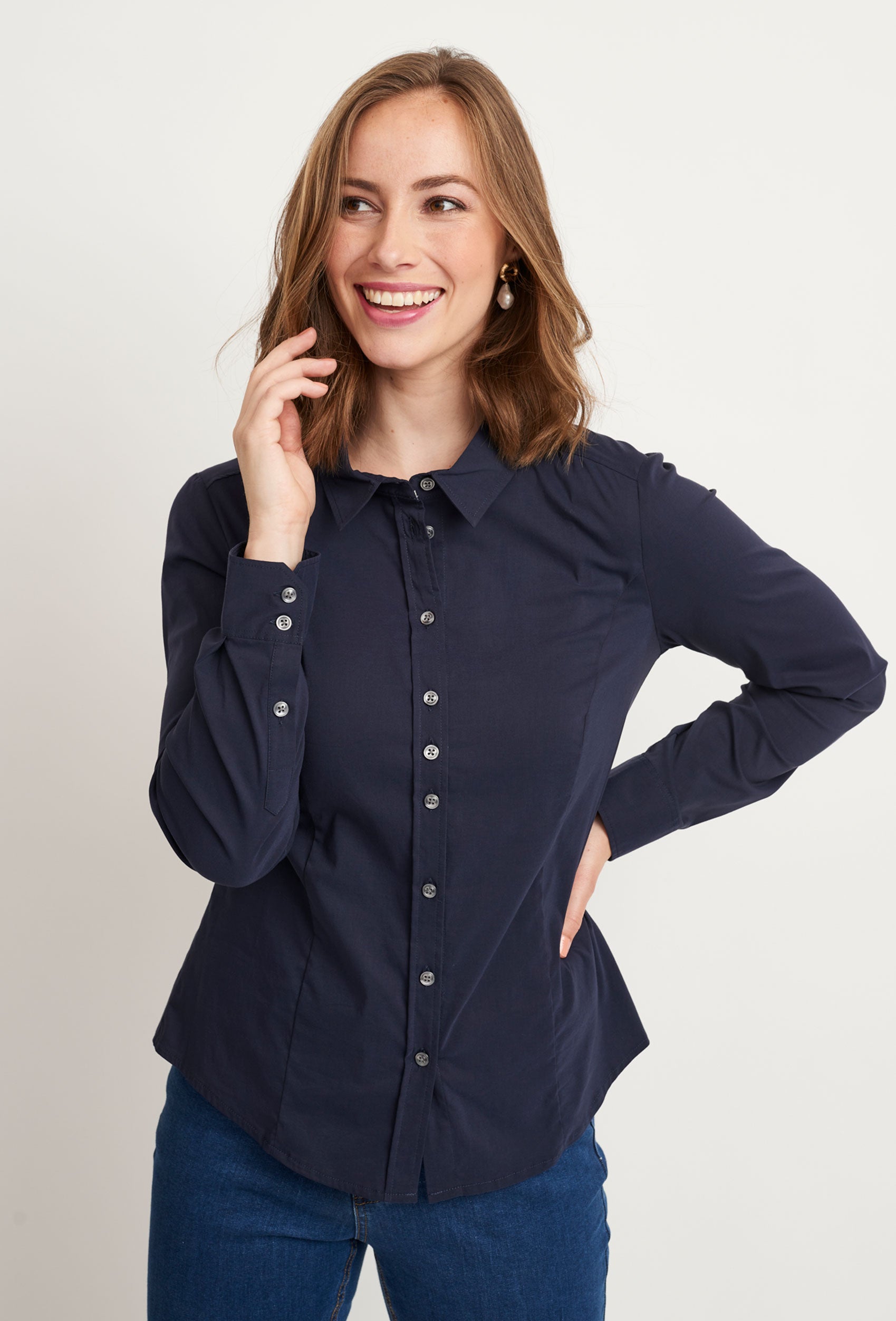 SHIRTMAKER SHShirley Skjortebluser 009 Navy blue