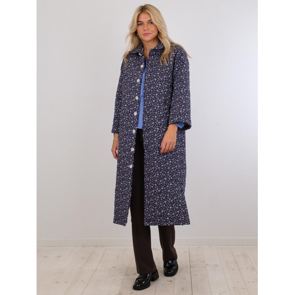 Neo Noir Salli rhapsody coat Jacket Navy