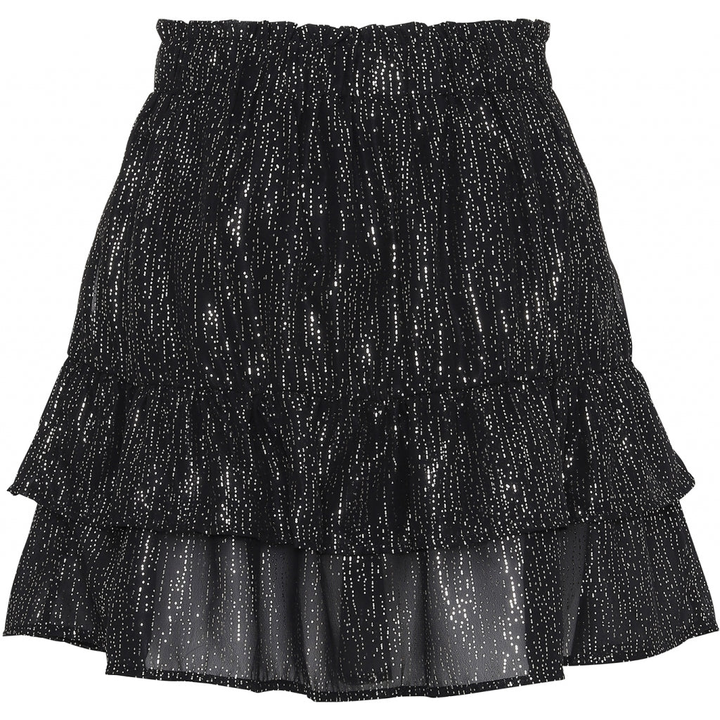 Continue Sally black-gold skirt Skirt Black w. gold