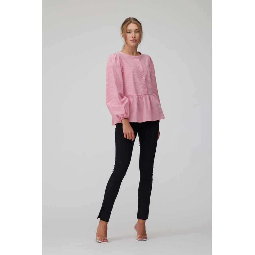 A-View Sara LS blouse Skjorter og bluser Red