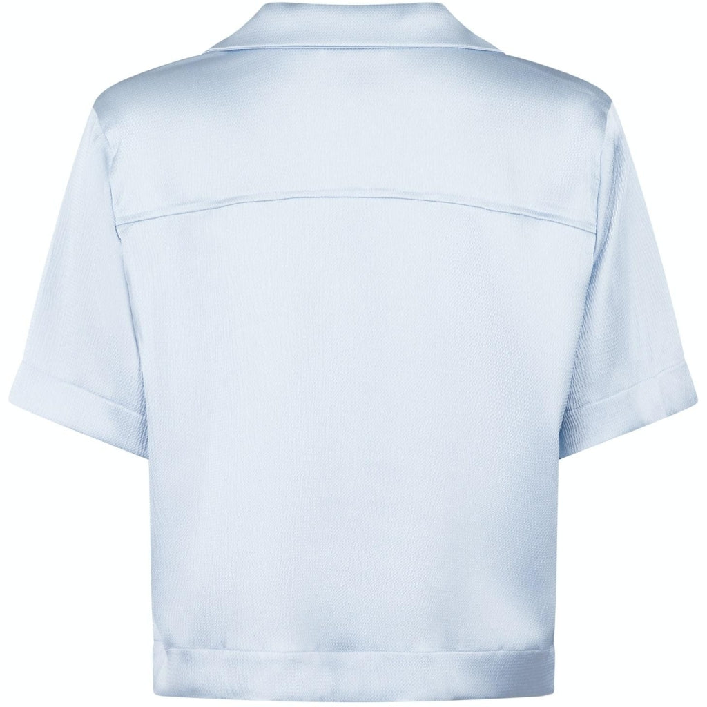 Neo Noir Sille crepe satin shirt Skjorter og bluser Light blue
