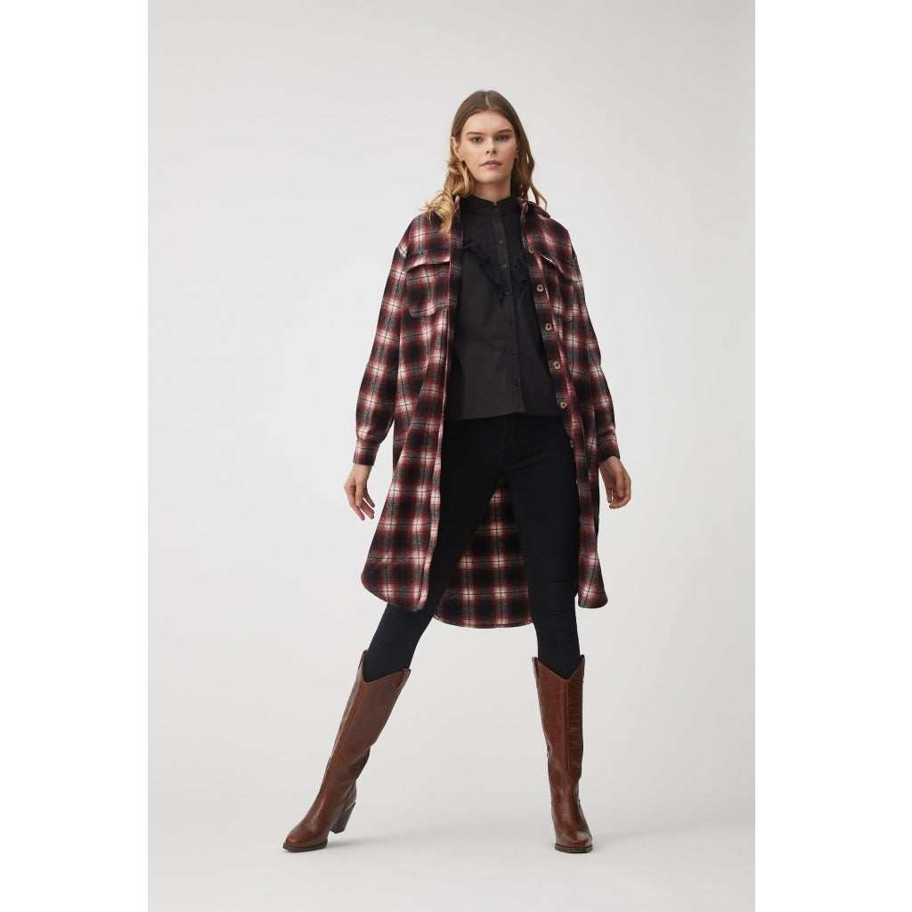 A-View Stine Long shirt Skjorter og bluser Bordeaux
