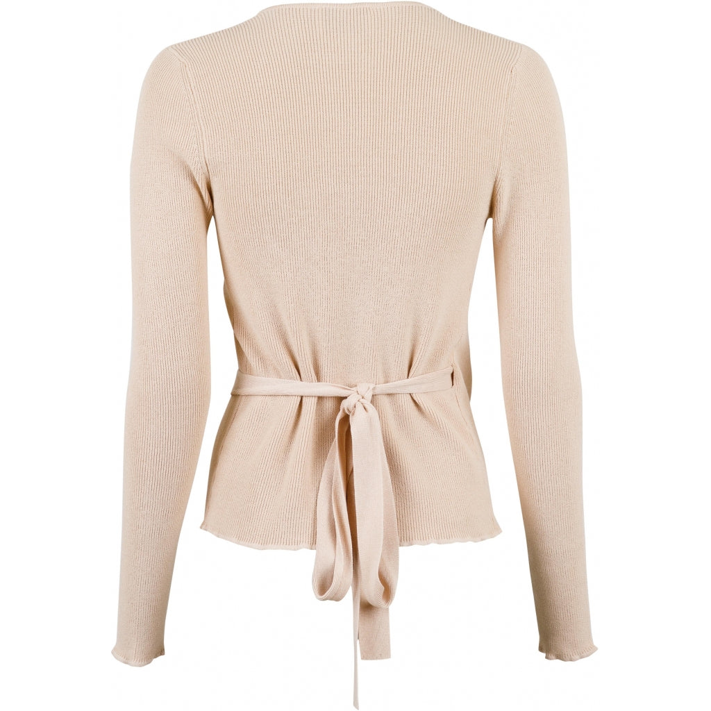 Neo Noir Tilly wrap knit blouse Knit Sand
