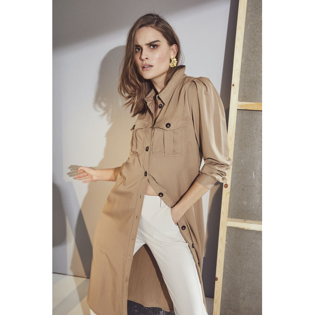 Co'couture Uni shirt dress Dress Khaki