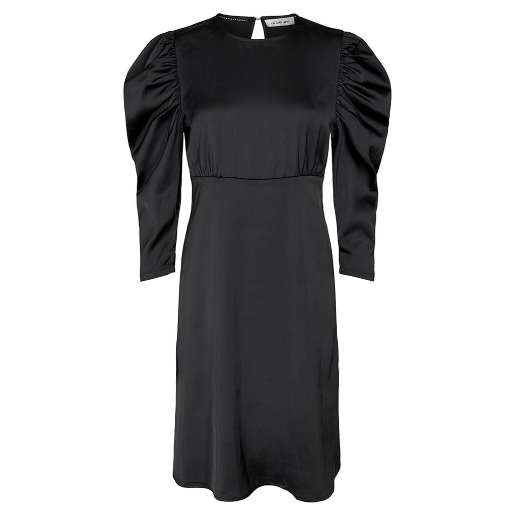 Co'couture Vendetta sateen puff dress Dress Black