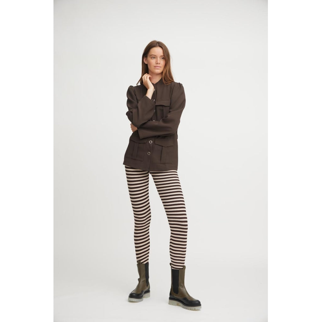 A-View Violet knit pant Leggings Brown/sand