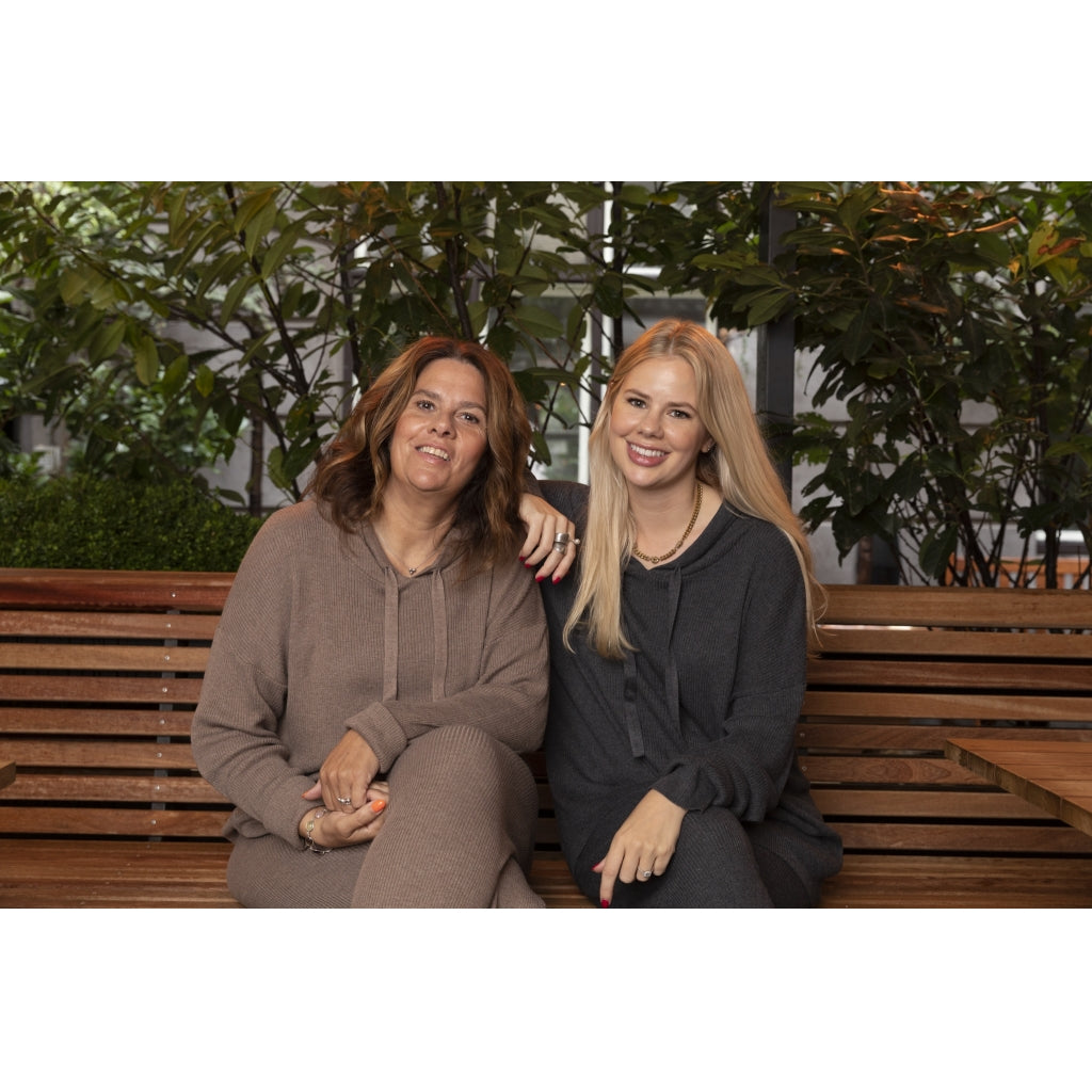 Cozy by JZ Yes please hoodie Knit Dark grey melange