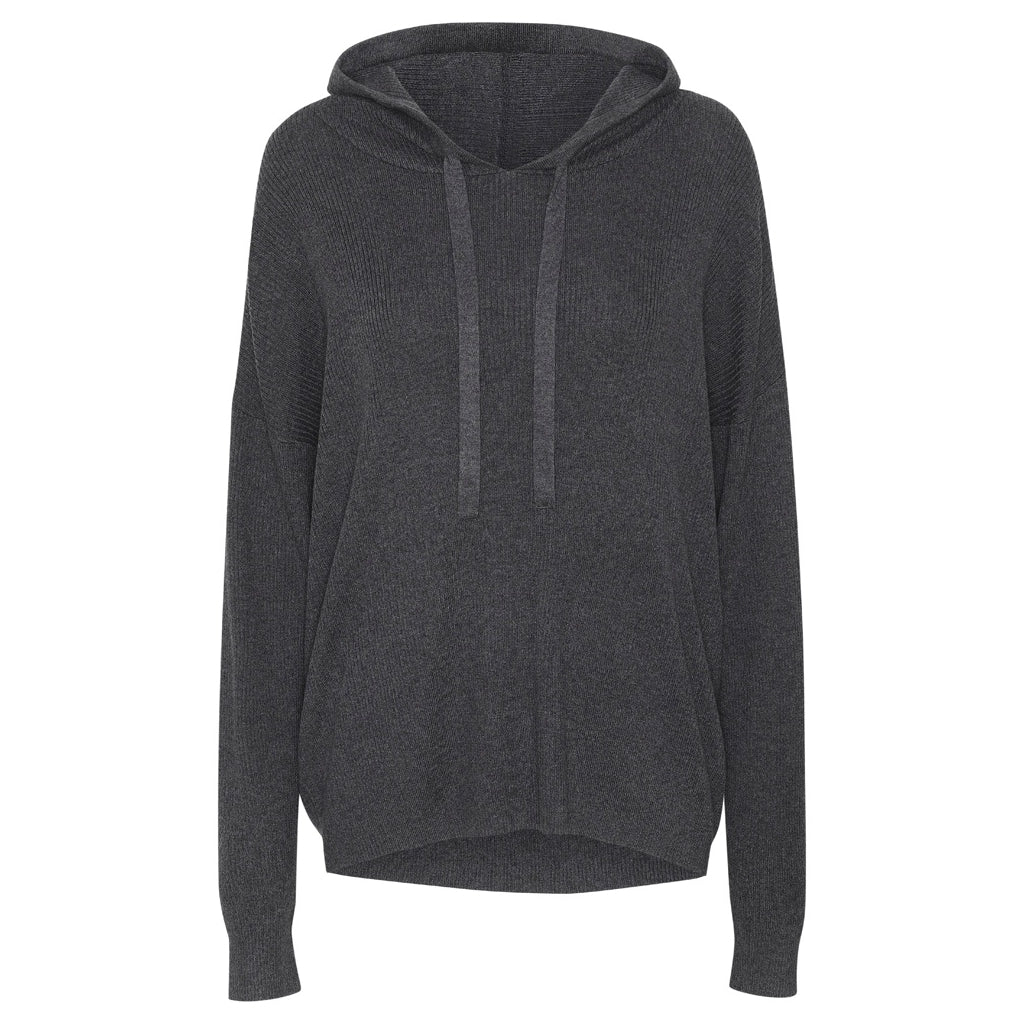 Cozy by JZ Yes please hoodie Knit Dark grey melange