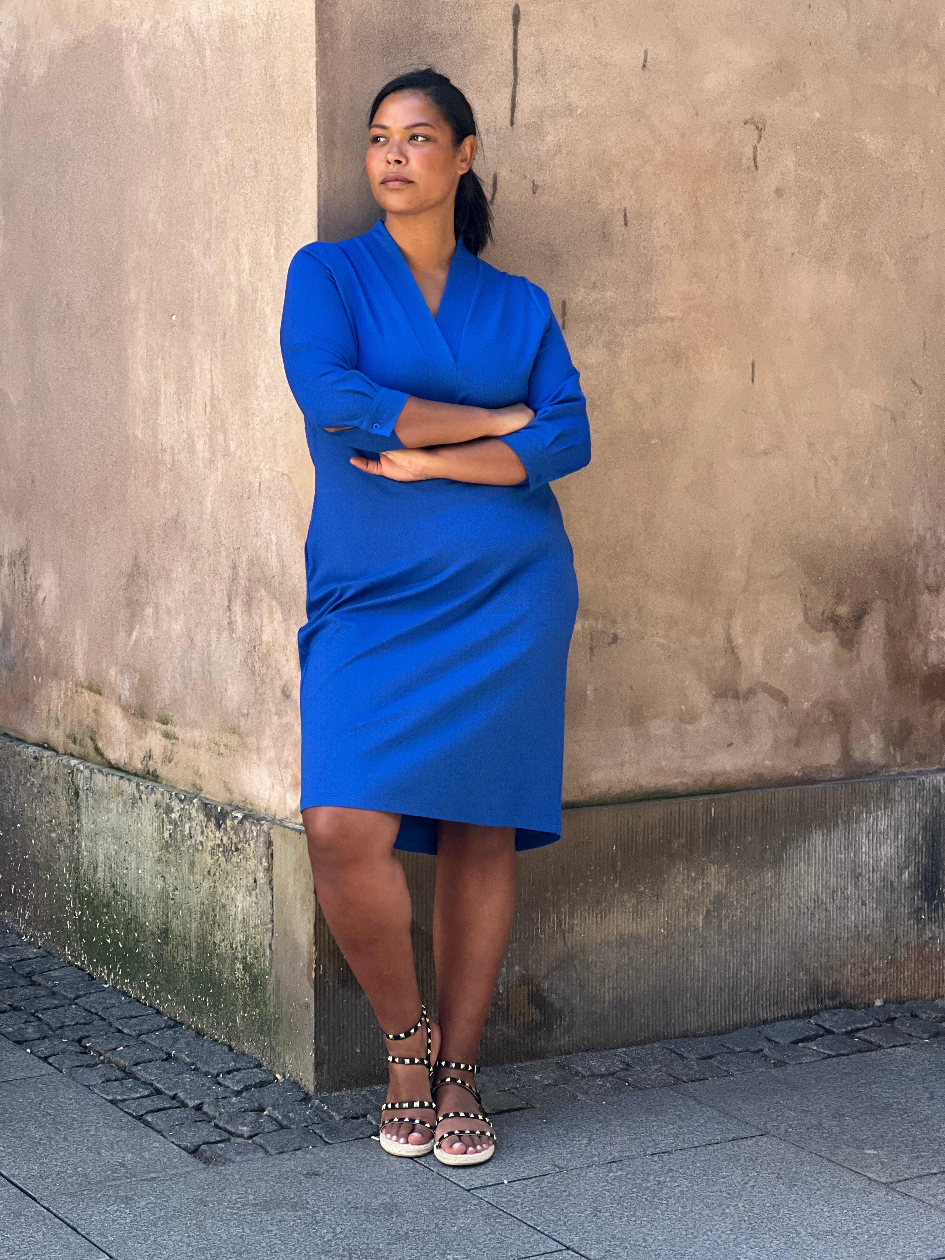 Audrey kjole i blå - Damernes Outlet
