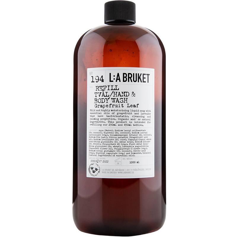 L:A Bruket 194 Refill Hand-body Wash Grapefruit Leaf 1000ml (udløbet 02/2023) - Damernes Outlet