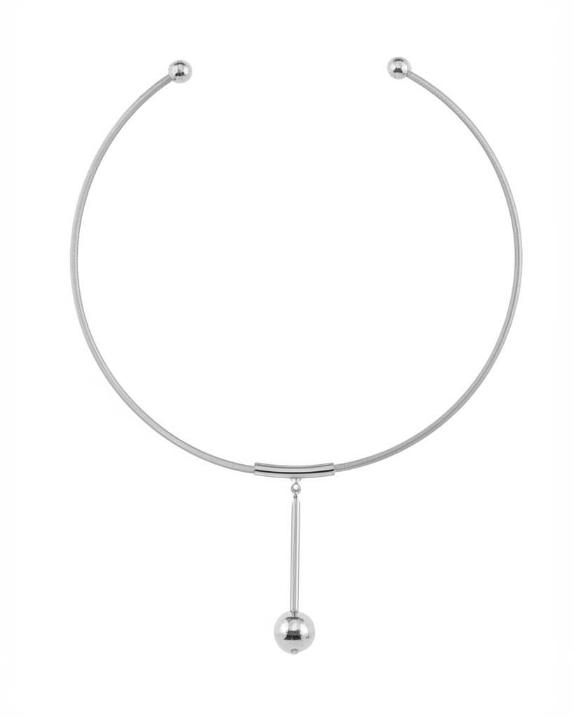 Dansk smykkekunst halskæde 9H9086 i minimalistisk design.